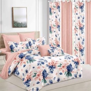 3D-Digital-Printed-Bedroom-Curtains-Bed-Sheets-Bedding-Set-with-Curtain Manufacturers in Pakistan